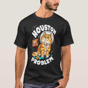 Grappige ruimte astronaut kat cadeaus mannen vrouw t-shirt