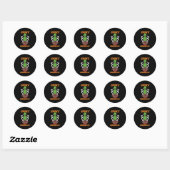 Grappige Ruimte Barbecue Alien Grill Chef BBQ Ronde Sticker (Vel)