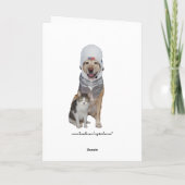 Grappige ruimte Thema, Hond & Kat Verjaardag Kaart (Achterkant)