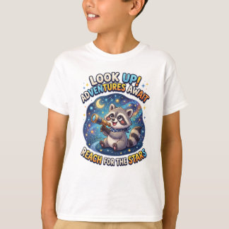 Grappige Ruimte Verkenner Wasbeer Illustratie T-shirt