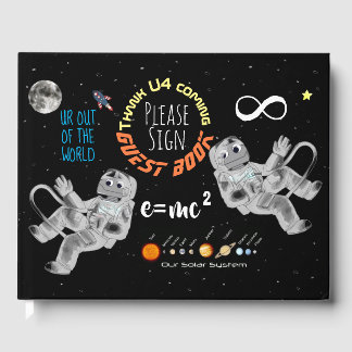 Grappige Ruimte Wiskunde Wetenschap Geek Astronaut Gastenboek
