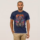 Grappige Ruimtesoldaat BBQ Grill Meester Parodie T-shirt (Voorkant volledig)