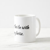 Grappige ruiter ruitersport koffiemok (Voorkant rechts)