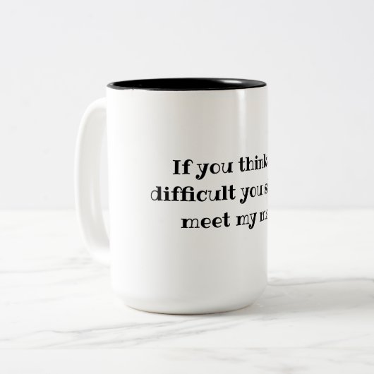 Grappige ruiter ruitersporttrainer cadeau merrie tweekleurige koffiemok (Voorkant links)