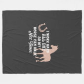 Grappige Ruitersport "Ik werk hard de hele dag" Fleece Deken (Voorkant (Horizontaal))