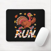 Grappige Run Hardlopen 5k Race Turkey Trot Thanksg Muismat (Met muis)