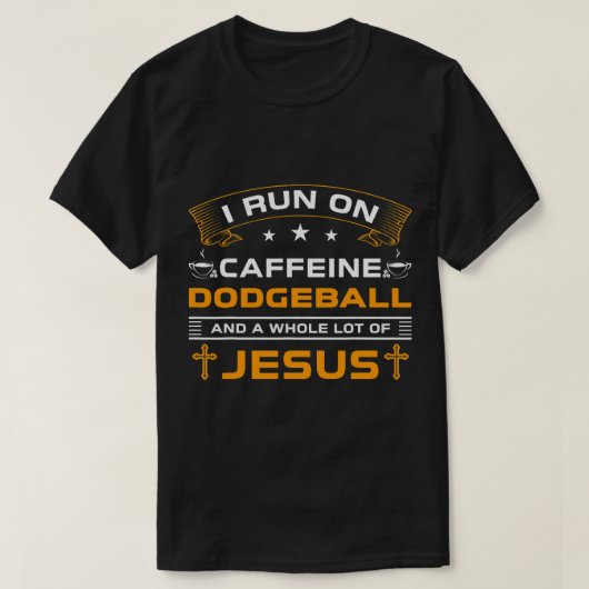 Grappige run op koffie Jezus trefbal liefhebbers s T-shirt (Design voorkant)