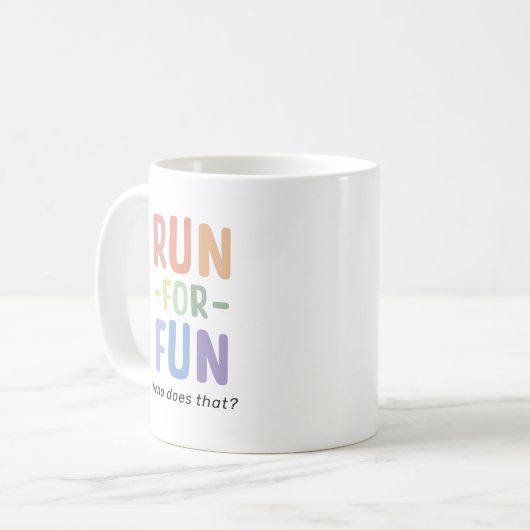 Grappige Run voor Fun Runners Koffiemok (Voorkant links)