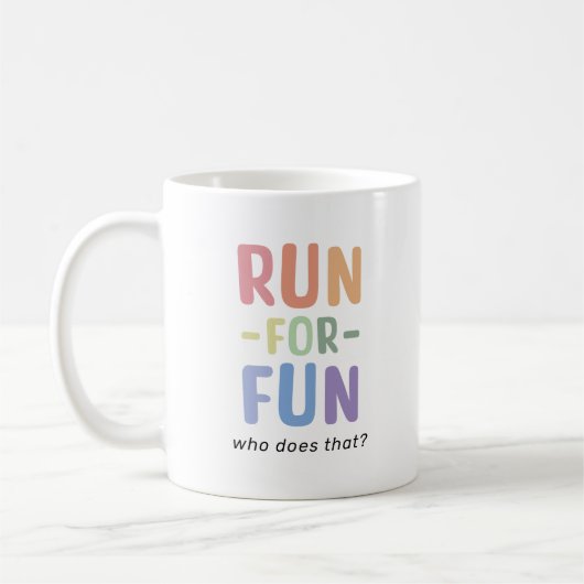 Grappige Run voor Fun Runners Koffiemok (Links)
