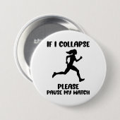 Grappige Runner's Life Quote Ronde Button 7,6 Cm (Voorkant /achterkant)