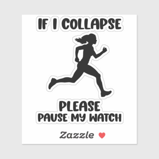 Grappige Runner's Life Quote Sticker (Vel)