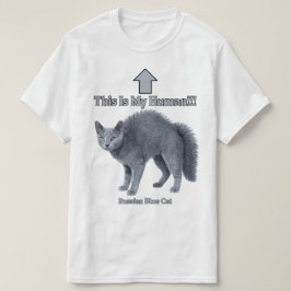 Grappige Russische Blauwe Kat – Dit Is Mijn Mens T-shirt