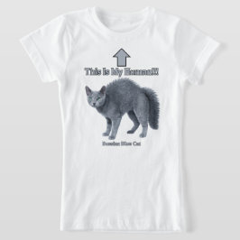 Grappige Russische Blauwe Kat – Dit Is Mijn Mens T-shirt