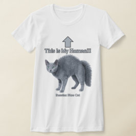 Grappige Russische Blauwe Kat – Dit Is Mijn Mens T-shirt