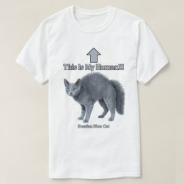 Grappige Russische Blauwe Kat – Dit Is Mijn Mens T-shirt