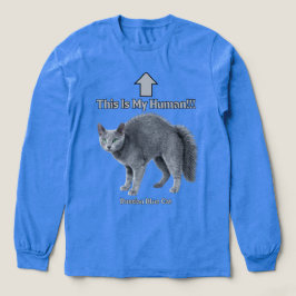 Grappige Russische Blauwe Kat – Dit Is Mijn Mens Tri-Blend Shirt