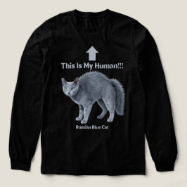 Grappige Russische Blauwe Kat – Dit Is Mijn Mens Tri-Blend Shirt