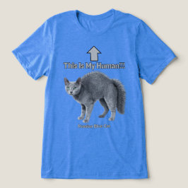 Grappige Russische Blauwe Kat – Dit Is Mijn Mens Tri-Blend Shirt