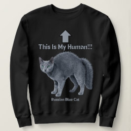Grappige Russische Blauwe Kat – Dit Is Mijn Mens Trui
