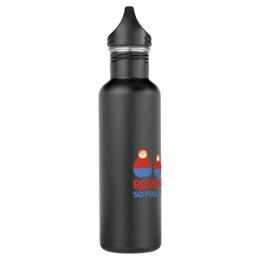 Grappige Russische Dolls Babushka Matryoshka Pun T Waterfles (Links)
