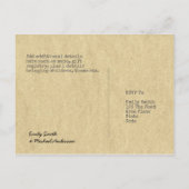 Grappige Rustieke Kerst Evenement RSVP Doodle Kuns Uitnodiging Briefkaart (Achterkant)