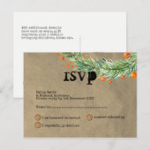 Grappige Rustieke Kerst Event RSVP Doodle Kunst Uitnodiging Briefkaart (Voorkant / Achterkant)