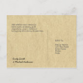 Grappige Rustieke Kerst Event RSVP Doodle Kunst Uitnodiging Briefkaart (Achterkant)
