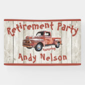 Grappige rustieke pensioen partij banner (Horizontaal)