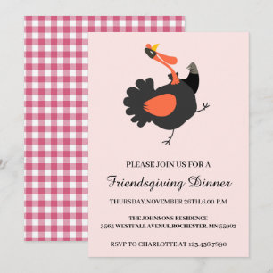 Grappige & Rustieke Thanksgiving met kalkoen Kaart