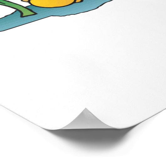 grappige rustschildpad poster (Hoek)