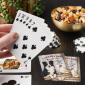 Grappige ruwharige hond en kip pokerkaarten (Insitu)