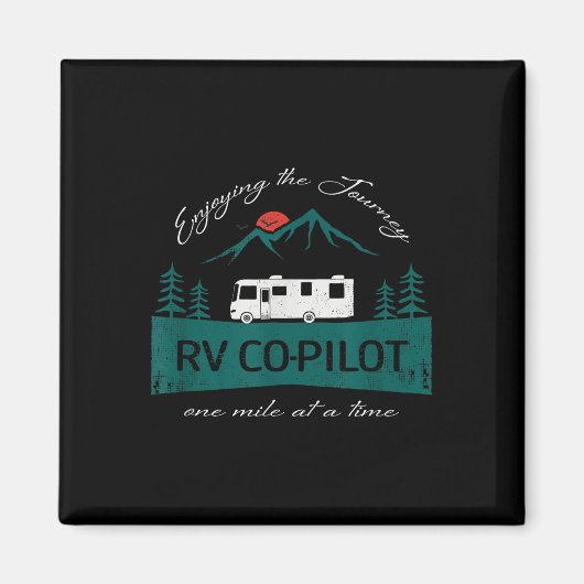 Grappige Rv Co-piloot Camper Camping Magneet (Voorkant)