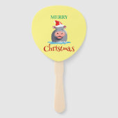 Grappige Safari dieren HIPPO Kerstmis kostuum Handwaaier (Achterkant)