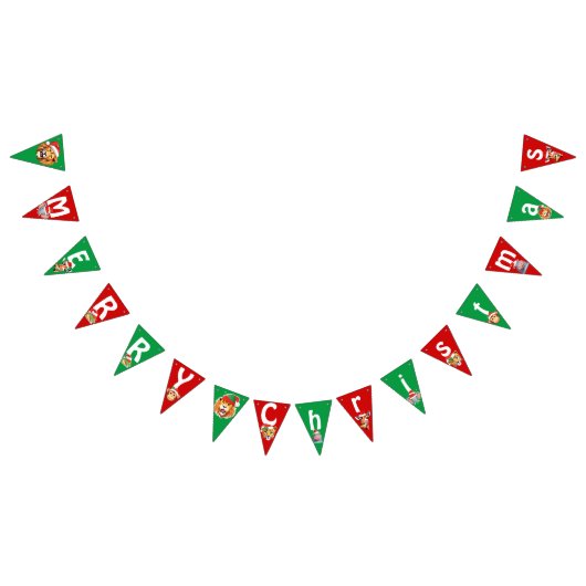 Grappige Safari dieren Hippo Kerstmis kostuum Vlaggetjes (Alle)