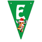 Grappige Safari dieren Hippo Kerstmis kostuum Vlaggetjes (Derde vlag)