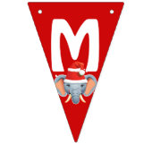 Grappige Safari dieren Hippo Kerstmis kostuum Vlaggetjes (Tweede vlag)