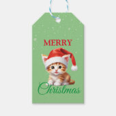 Grappige Safari dieren Kat Kerstmis Kostuum Cadeaulabel (Voorkant)