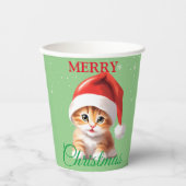 Grappige Safari dieren Kat Kerstmis Kostuum Papieren Bekers (Voorkant)