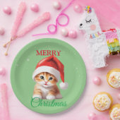 Grappige Safari dieren Kat Kerstmis Kostuum Papieren Bordje (Feest)