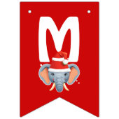 Grappige Safari dieren Leeuw Santa Kerstmis kostuu Vlaggetjes (Tweede vlag)