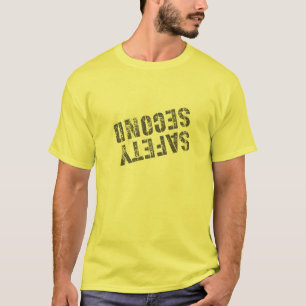 Grappige SAFETY SECOND Extreme Tiener Sport Crew S T-shirt