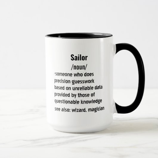 Grappige Sailor Definition geschenken voor mannen Mok (Rechts)