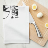grappige SAINT BERNARD-design Theedoek (Quarter Fold)