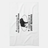 grappige SAINT BERNARD-design Theedoek (Verticaal)