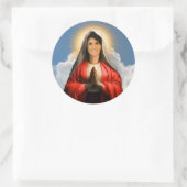 Grappige Saint Haley gebedskaars Ronde Sticker (Tas)