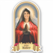 Grappige Saint Haley gebedskaars Sticker (Voorkant)
