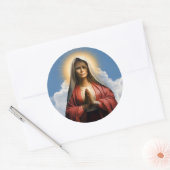 Grappige Saint Melania gebedskaars Ronde Sticker (Envelop)