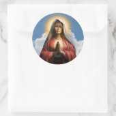 Grappige Saint Melania gebedskaars Ronde Sticker (Tas)