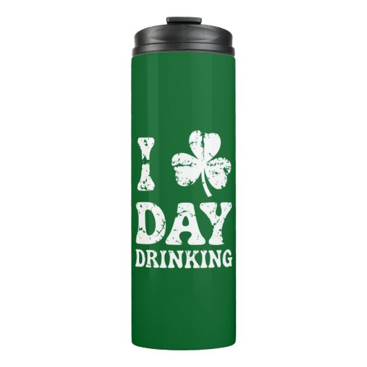 Grappige Saint Patricks Day Feest St Pats Grappige Thermosbeker (Voorkant)