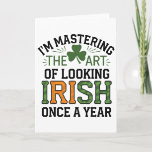 Grappige Saint Patricks Day Ierse trots klaver gel Kaart